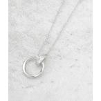 ネックレス メタルダブルリングショートネックレス レディース
