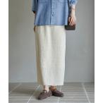 スカート ポコポコシャーリングナロースカート