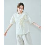 tシャツ リボンモチーフ加工カットソー レディース