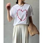 tシャツ 「WEB限定」ハート刺繍TEE レディース
