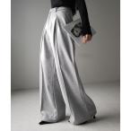  слаксы брюки [ можно выбрать 3 размер |3 цвет ] обратная сторона ворсистый двойной tuck heavy широкий слаксы брюки женский 