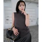 tシャツ テンセルウールノースリーブカットトップス レディース