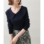 ショッピングショール 「IENA」 長袖ニット FREE ネイビー レディース