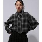 「HARE」 長袖ネルシャツ FREE ブラック レディース