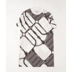 「HERMES」 Coaching Remix Tシャツワンピース 38 ホワイト レディース