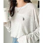 「U.S. POLO ASSN.」 長袖カットソー MEDIUM オートミール レディース