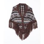 [NANO universe] вязаный пончо 38 Brown женский 