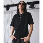 tシャツ Metal Henry neck T-shirt /メタルヘンリーネックTシャツ メンズ