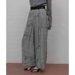 パンツ パッチワークデニムpt タックパンツ レディース