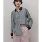 ブラウス シャツ パッチワークデニムptシャツ レディース
