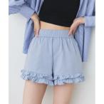パンツ ヘムフリル ショートパンツ レディース