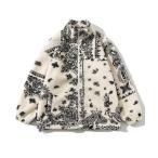 ブルゾン アウター 「WARAIJOGO」ペイズリー柄ボアジャケット(NEZ) メンズ レディース