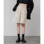 ショッピングセール ボトムス パンツ ツイルハーフパンツ/ボトムス センタープレス ショートパンツ ショーツ ウエストゴム アイボリー ブラック 韓国 カジュアル ノームコア トラ