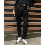 スラックス パンツ グリッターストライプサルエルパンツ レディース