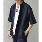 シャツ SHIPS any_「撥水/軽量/ストレッチ」SOLOTEX(R) シアサッカー キャンプポケット シャツ(セットアップ対応)25SS メ