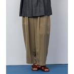 ショッピングサテン パンツ キュプラサテンフォルムパンツ レディース