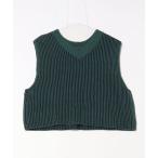 [niko and...] полоса рисунок безрукавка tops FREE зеленый женский 