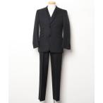 「BURBERRY BLACK LABEL」 ストライプ柄3ピーススーツ 36 ブラック メンズ