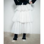 スカート Shushu long frill tiered skirt / ティアードフリルロングスカート