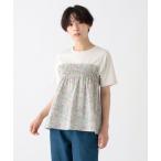 tシャツ シャーリングプルオーバー/リバティプリント レディース