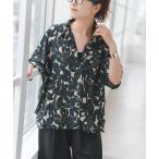 ブラウス シャツ DEVEAUXハーフスリーブシャツ レディース