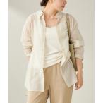 ブラウス シャツ fluffy sheer シャツ レディース