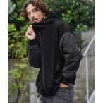コート ジャケット mj10870-Quilted Sleeve Combination Hooded Jacket フーデッドジャケット メンズ