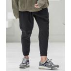 パンツ mp13859-Back Fleece Stretch Nylon Balloon Silhouette Jogger Pants ナイロンジ