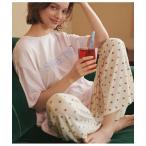 パジャマ ルームウェア プリントTシャツパジャマ レディース