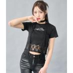 tシャツ レースストール付きTシャツ
