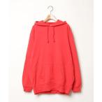 「6」 プルオーバーパーカー X-LARGE レッド レディース