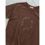 tシャツ ラインストーンサークルロゴTシャツ レディース
