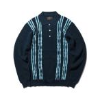 ショッピングポロシャツ ポロシャツ 14ゲージ ボーンストライプ ニット ポロシャツ メンズ