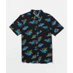 シャツ 「VOLCOM/ボルコム」High Ball Short Sleeve Woven Shirt /胸ポケットワンポイント総柄半袖シャツ メンズ