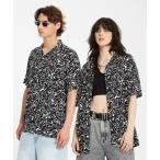 シャツ 「VOLCOM/ボルコム」Filip Rygalski Shirt/プリントアート総柄半袖オープンカラーシャツ メンズ レディース