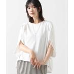 tシャツ ジョーゼット浅Vネックドルマン レディース
