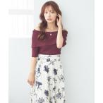 ニット セーター オフショル風リブニット 581395 レディース
