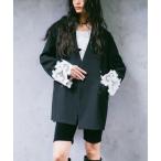 ジャケット ノーカラージャケット Lace Cuff Over Jacket レディース