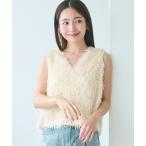 ベスト ジレ シャギーベスト レディース