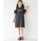 ワンピース キッズ　袖フリル肩あきワンピース キッズ 子供服 女の子