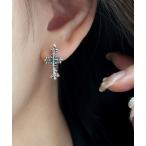  серьги [MASHIRO] украшение в виде креста one отметка пара серьги ( большой )/ унисекс (MA/EK269) мужской женский 