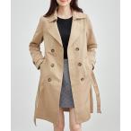 トレンチコート コート ミドル丈 ベーシック 長袖 トレンチ コート レディース