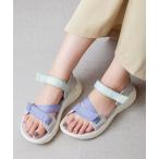 「Teva」 フラットサンダル 24cm グレー レディース