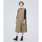 「無印良品」 ノースリーブワンピース M ブラウン レディース