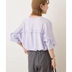 tシャツ バックフリルラウンドカットプルオーバー レディース