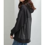 ショッピングベルーナ tシャツ フード付き異素材切替細見えプルオーバー レディース