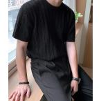 セーター ニット 「NOWLE」リラックスフィット 透かし編み 半袖 サマー ニット メンズ