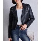 レザージャケット ライダース bijou フェイクレザーライダースジャケット レディース