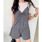  выставить [2 позиций комплект ] в клетку топ + в клетку шорты / выставить женский 