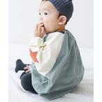 ベビー服 ロンパース 綿100% エルボーパッチ スウェットロンパース
